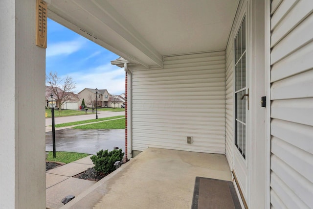 view of patio featuring a residential view