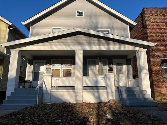 view of front of house with covered porch