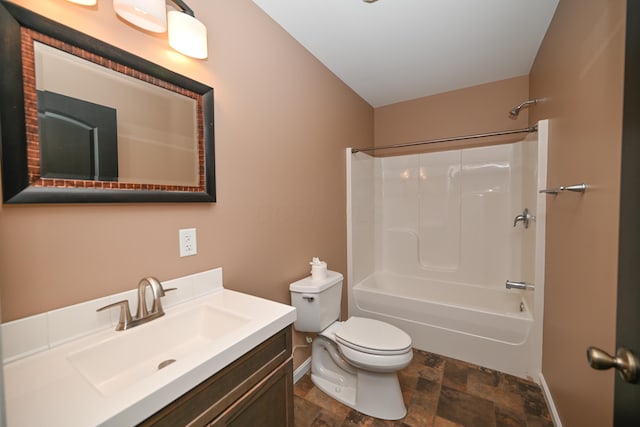 1025 Edison Ave, Marion, OH 43302 - full bathroom with stone tile flooring, vanity, and  shower combination