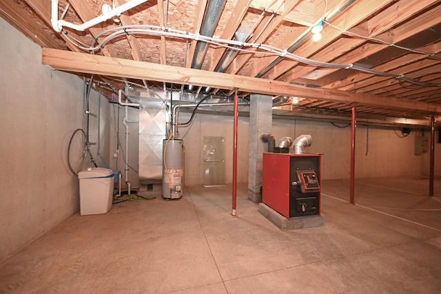 1025 Edison Ave, Marion, OH 43302 - unfinished basement featuring gas water heater and electric panel
