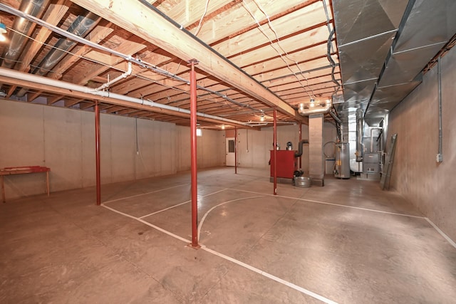 1025 Edison Ave, Marion, OH 43302 - unfinished basement with heating unit
