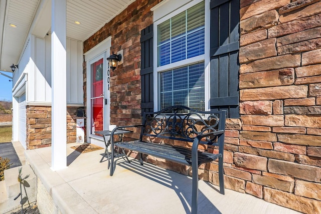 view of patio with covered porch