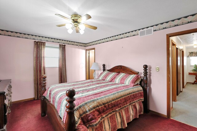 2639 Halleck Dr, Columbus, OH 43209 - carpeted bedroom with baseboards and ceiling fan
