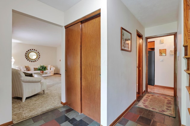 2639 Halleck Dr, Columbus, OH 43209 - hall featuring stone tile flooring and baseboards