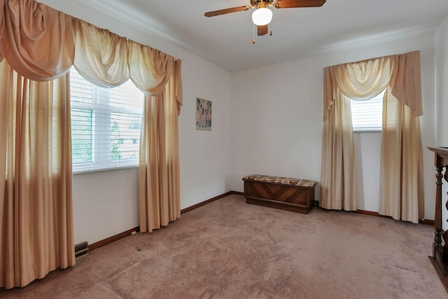 2639 Halleck Dr, Columbus, OH 43209 - spare room with light carpet, ceiling fan, healthy amount of natural light, and baseboards