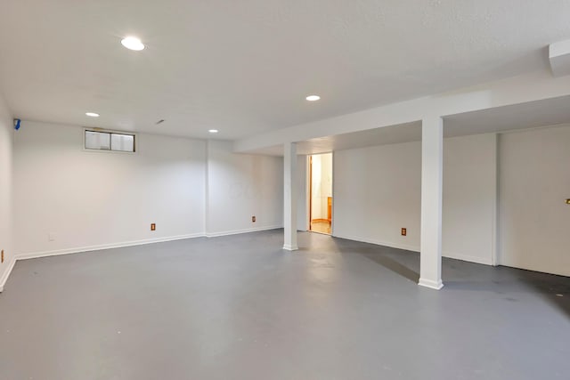 2639 Halleck Dr, Columbus, OH 43209 - finished below grade area with recessed lighting and baseboards