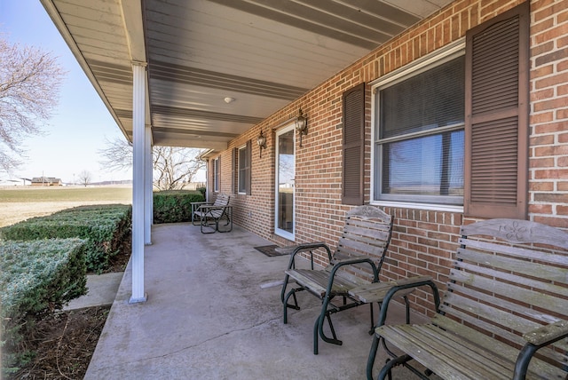 view of patio / terrace with a porch