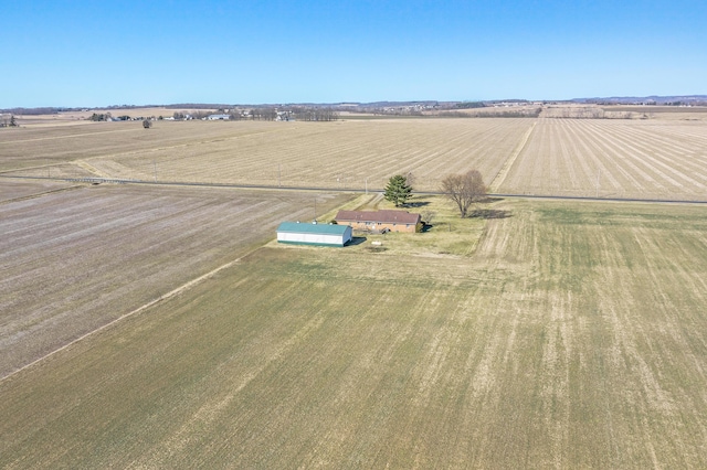 bird's eye view with a rural view