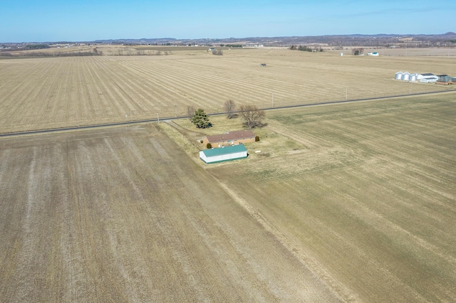 bird's eye view with a rural view