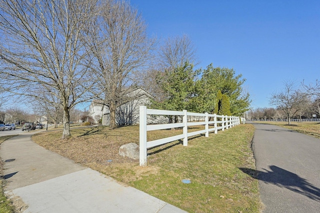 view of road featuring sidewalks