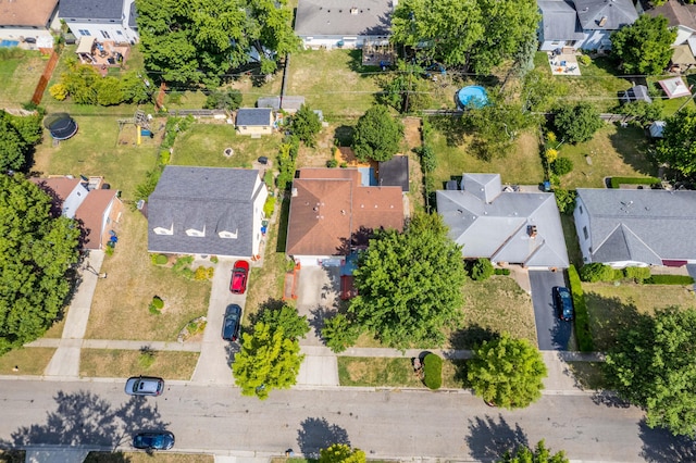 bird's eye view with a residential view