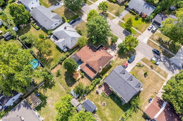 aerial view featuring a residential view