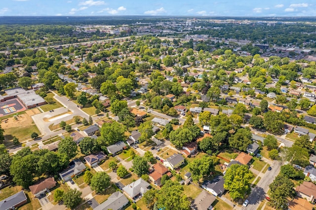 drone / aerial view with a residential view