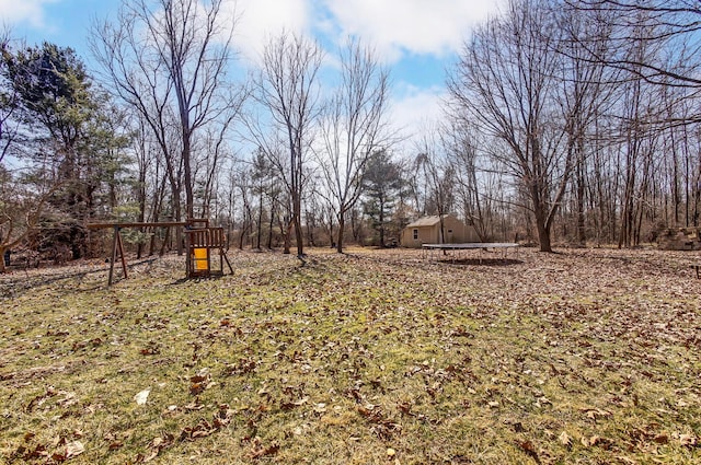 view of yard featuring a playground