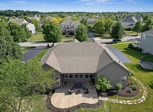 drone / aerial view featuring a residential view