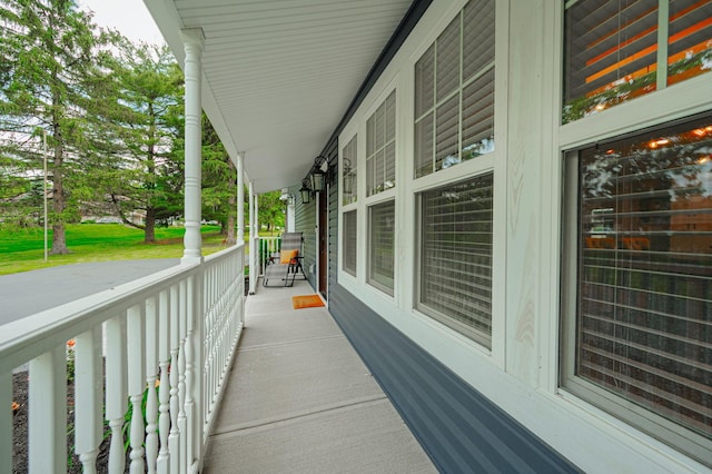 exterior space with a porch