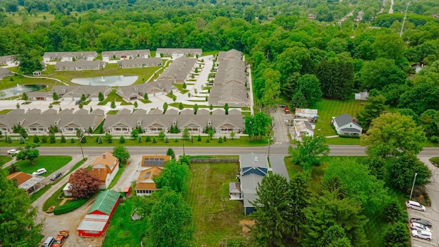 aerial view with a residential view