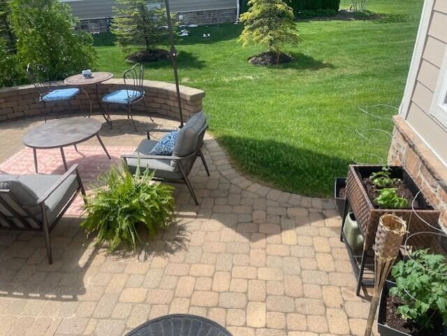 view of patio with a vegetable garden