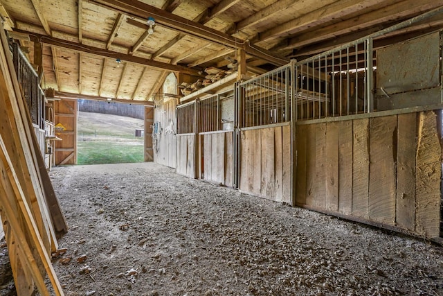 view of horse barn