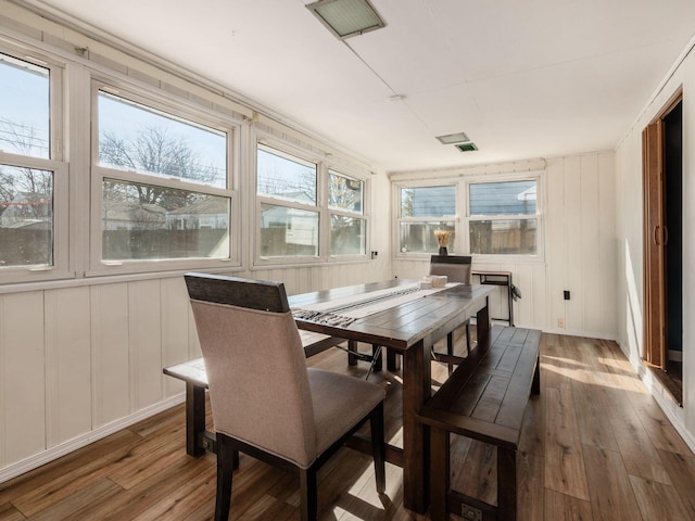 sunroom / solarium with visible vents