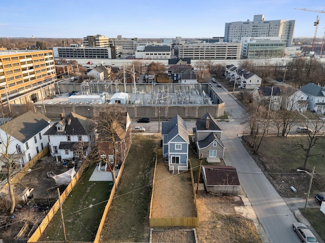 bird's eye view with a view of city