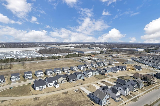 aerial view with a residential view