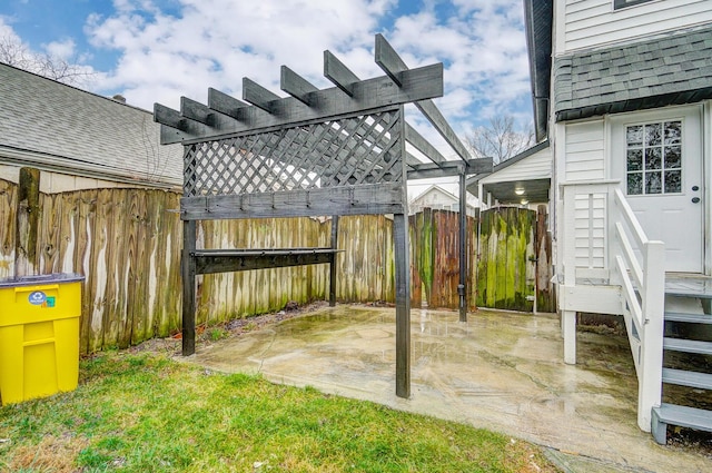 view of patio with fence