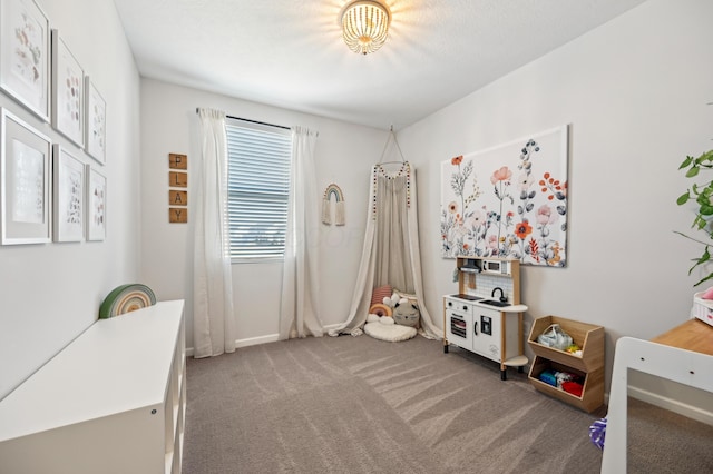 playroom with light colored carpet