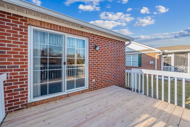 view of wooden deck