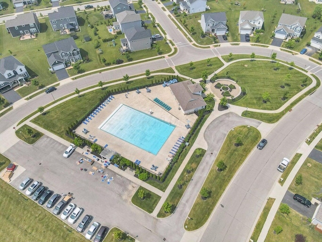 birds eye view of property featuring a residential view