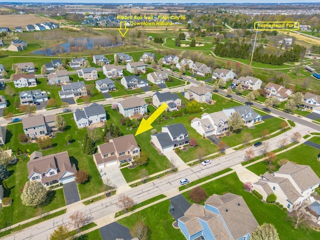 6148 Ryan Woods Way, Hilliard, OH 43026 - drone / aerial view with a residential view