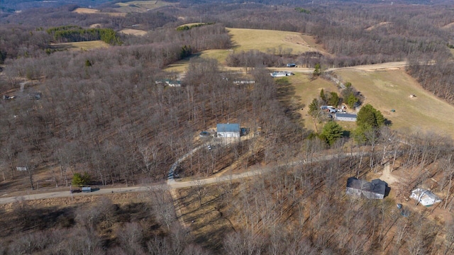 bird's eye view with a rural view