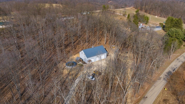 drone / aerial view with a rural view