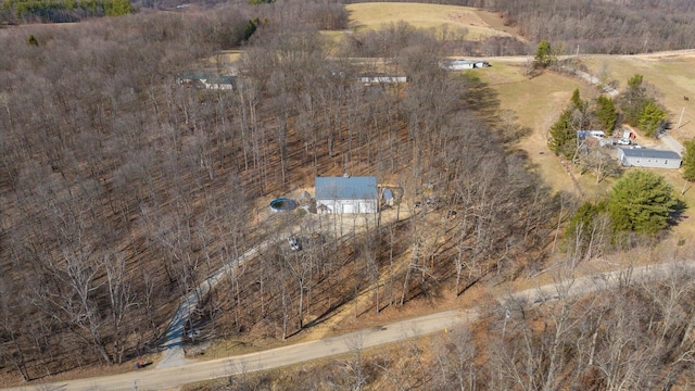 bird's eye view featuring a rural view