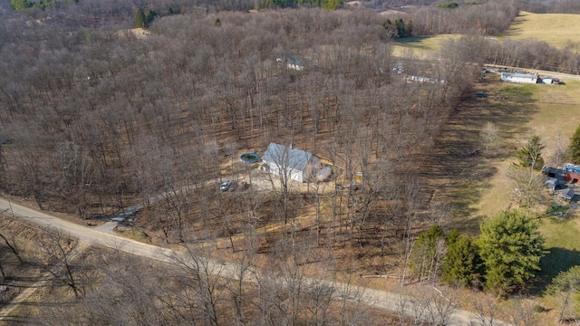 bird's eye view featuring a rural view