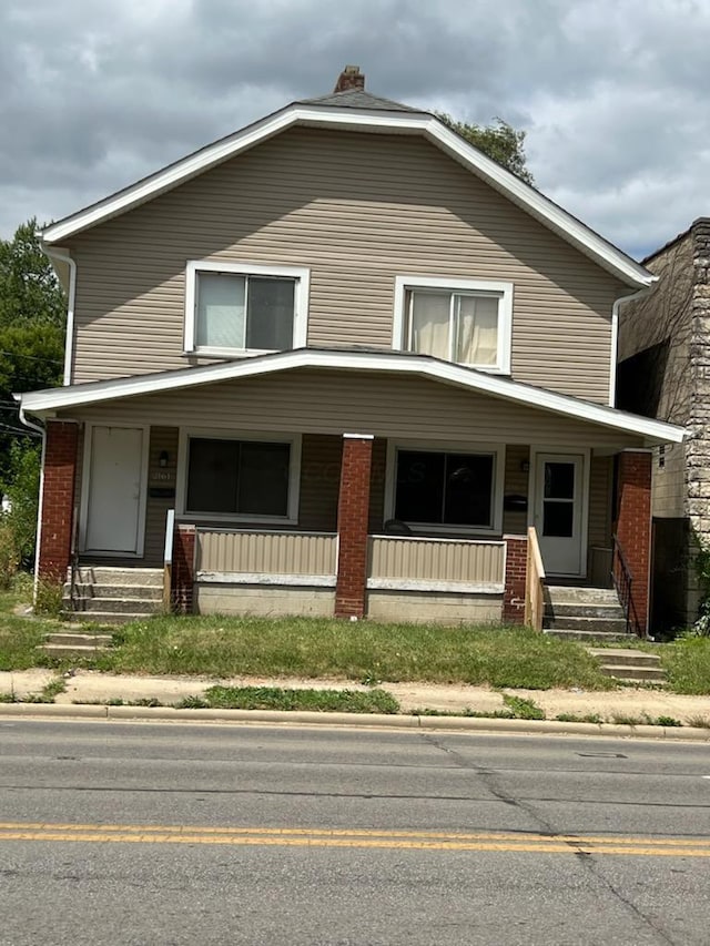 view of front of house featuring covered porch