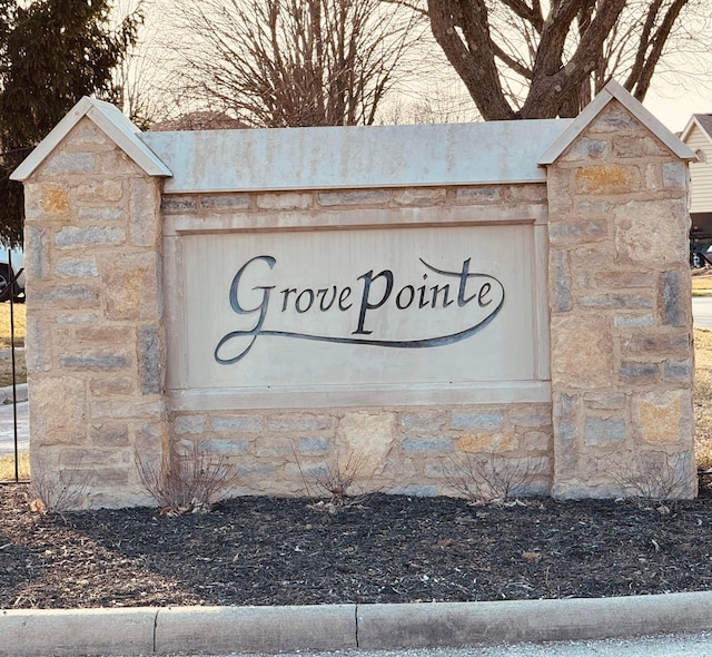 view of community sign