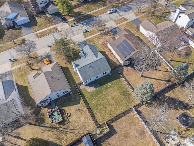 bird's eye view featuring a residential view