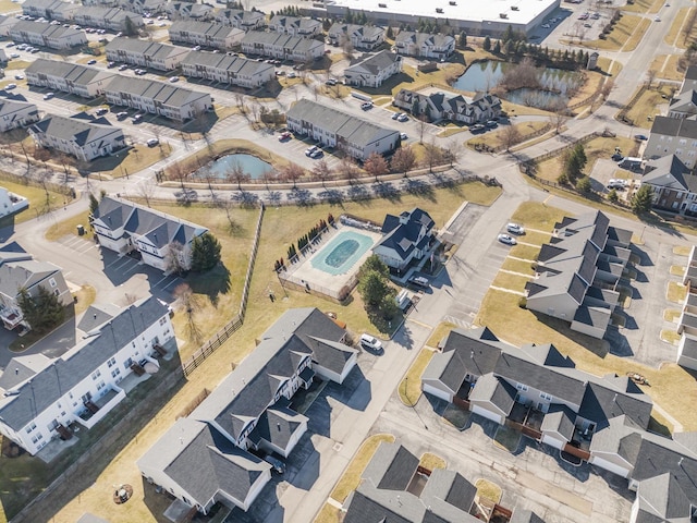 drone / aerial view featuring a residential view