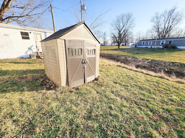 view of shed