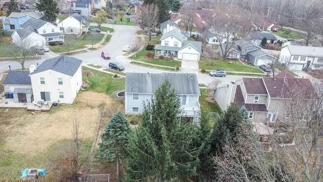 bird's eye view featuring a residential view