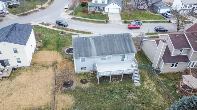 drone / aerial view with a residential view