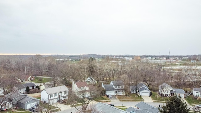 drone / aerial view with a residential view