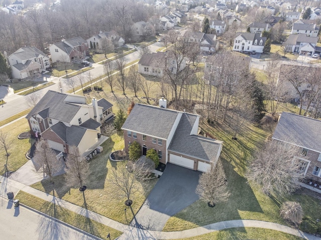 drone / aerial view featuring a residential view