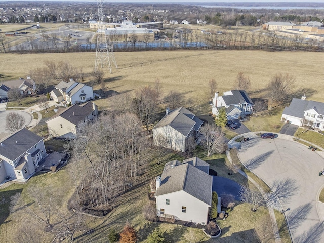 drone / aerial view with a residential view