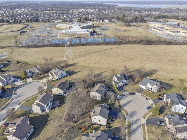 bird's eye view featuring a residential view