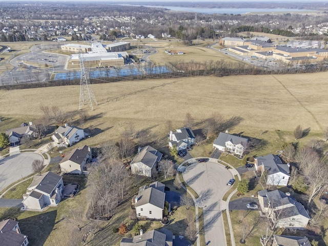 bird's eye view with a residential view