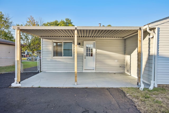 exterior space featuring fence