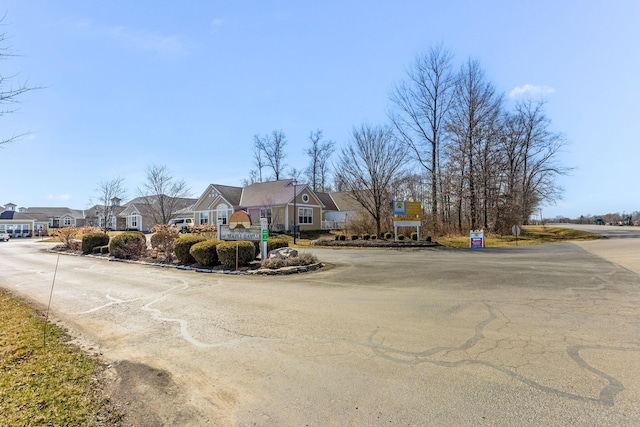 view of front of home with a residential view