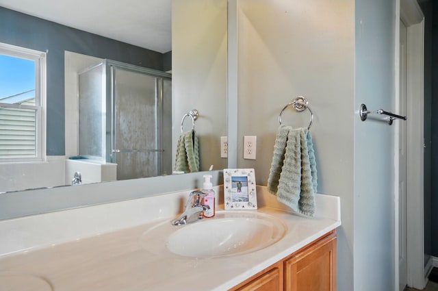 359 W Waterloo St, Canal Winchester, OH 43110 - bathroom with vanity and a stall shower